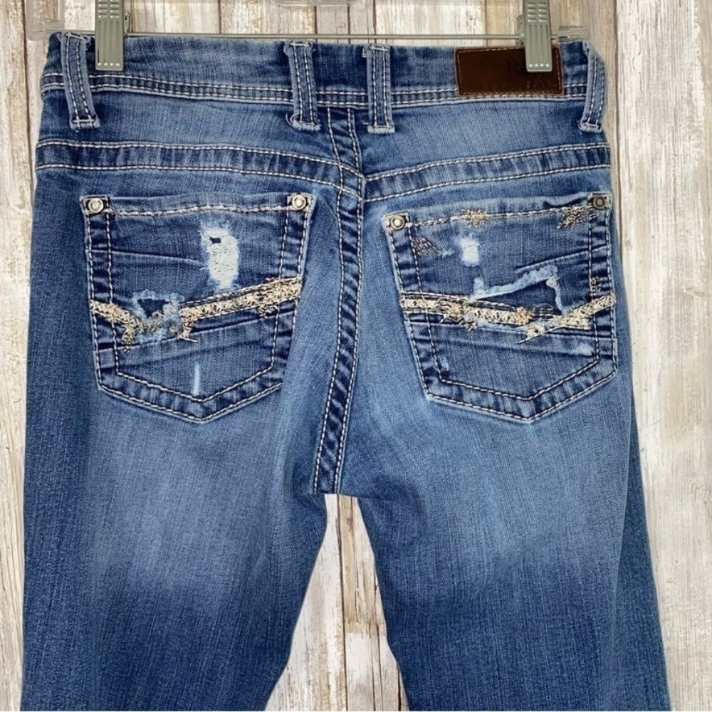 BKE Culture Distressed Pockets Bootcut Jeans - Picture 5 of 8